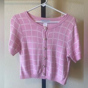 Cotton Emporium Pink Cardigan - Size M